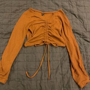 SHEIN Long Sleeve with Adjustable Front Tie